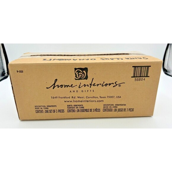 Home Interiors Santa Claus Bell Ornaments Ceramic Dangling Feet Original Box - Picture 16 of 16